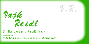 vajk reidl business card